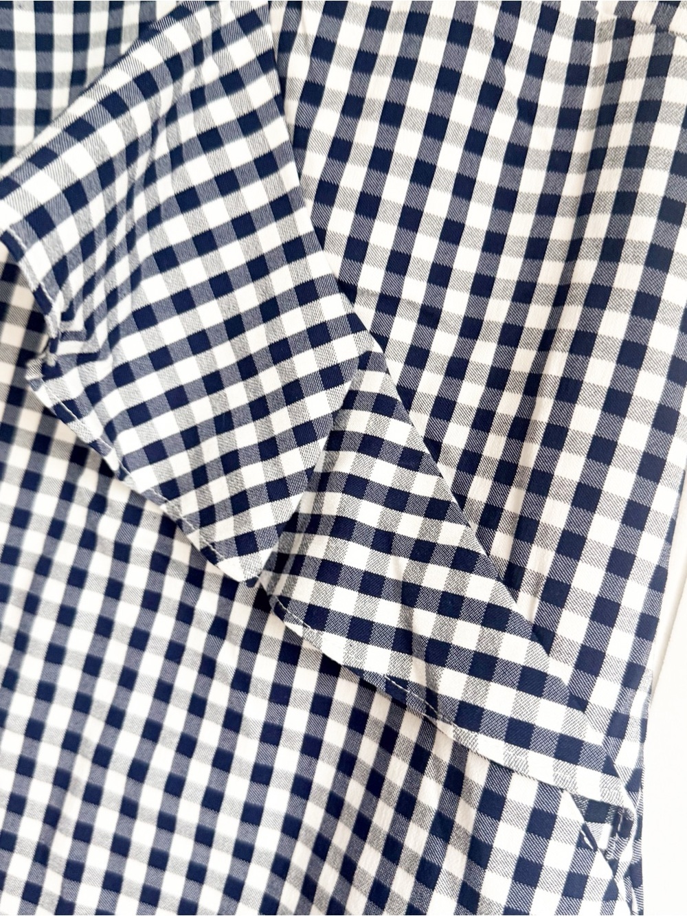 J. McLaughlin Size 6 Navy Blue and White Sleeveless Kathryn Gingham Dress - Picture 5 of 6